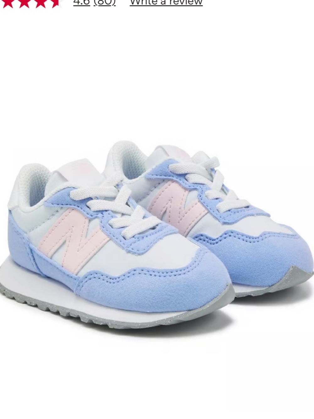 New Balance toddler 237 slip on retro Light Blue & Pink Sneakers size 7